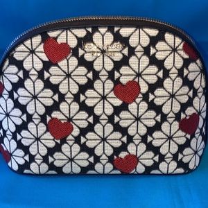 Kate Spade Large Jacquard Spade Flower Domed Cosmetic